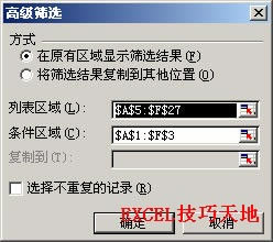 Excel中的高级筛选基础教程_本站
