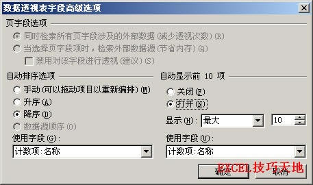 Excel用数据透视表查找某列中出现次数最多的10种数据_本站