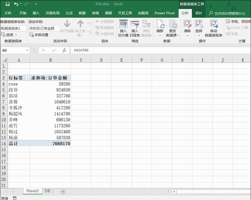 excel 如何快速统计销售员的销售额所占百分比_本站