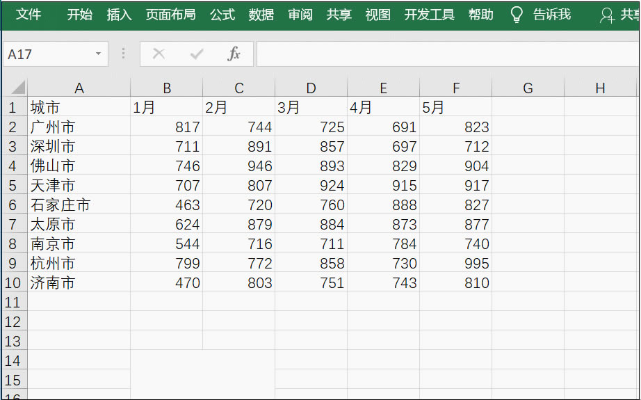 excel 如何利用F4键重复插入行