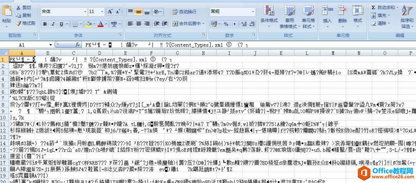 excel 文件显示乱码，问题解决方案
