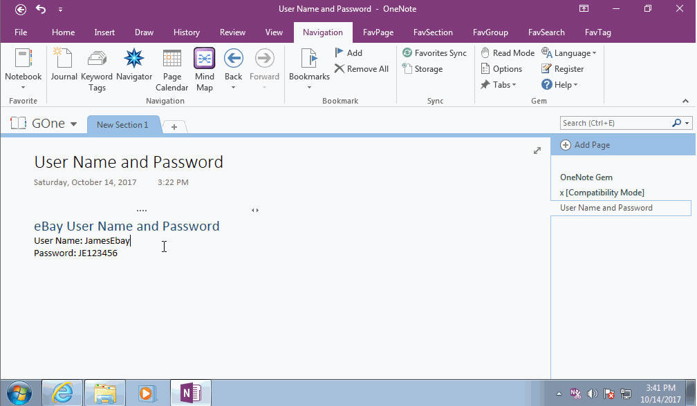 如何从 OneNote 使用快捷键 Ctrl+Shift+V,一次性粘贴用户名密码到网页登录界面?