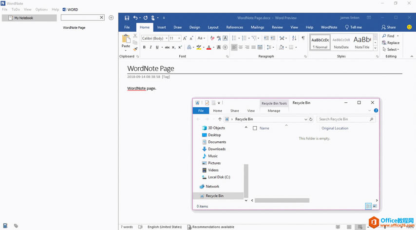WordNote ʹ Windows ĻվΪԼĻվ 