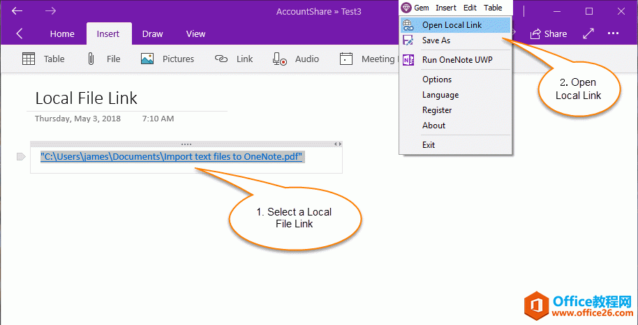 䱦˵ Gem Menu for OneNote UWP ṩС򿪱ӡĹܡ OneNote UWP ﱾӡ