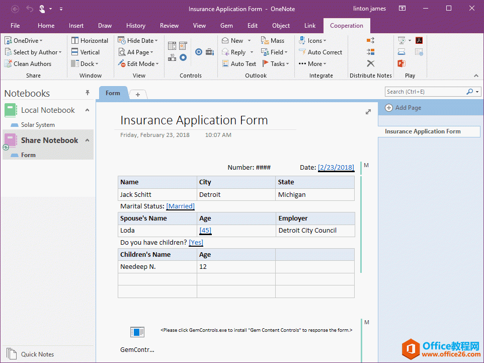 δװ Gem £ʹݿؼд OneNote 