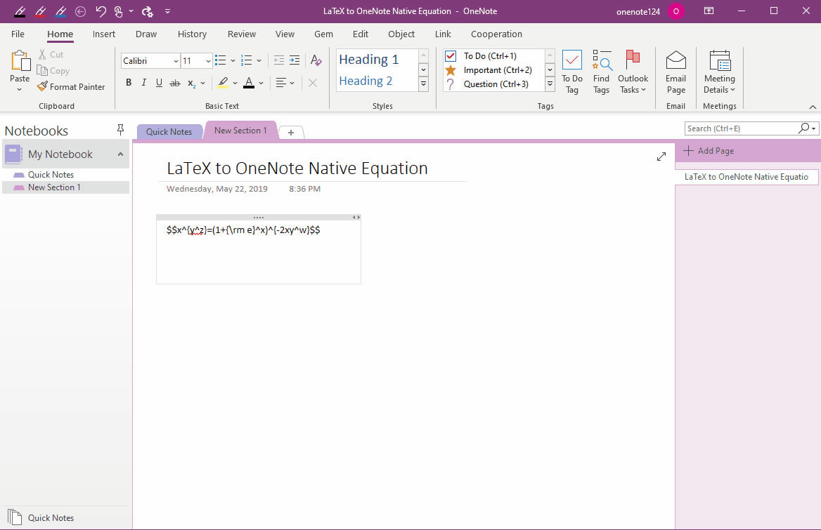 תҳ渴 LaTeX Ϊ OneNote ԭʽ