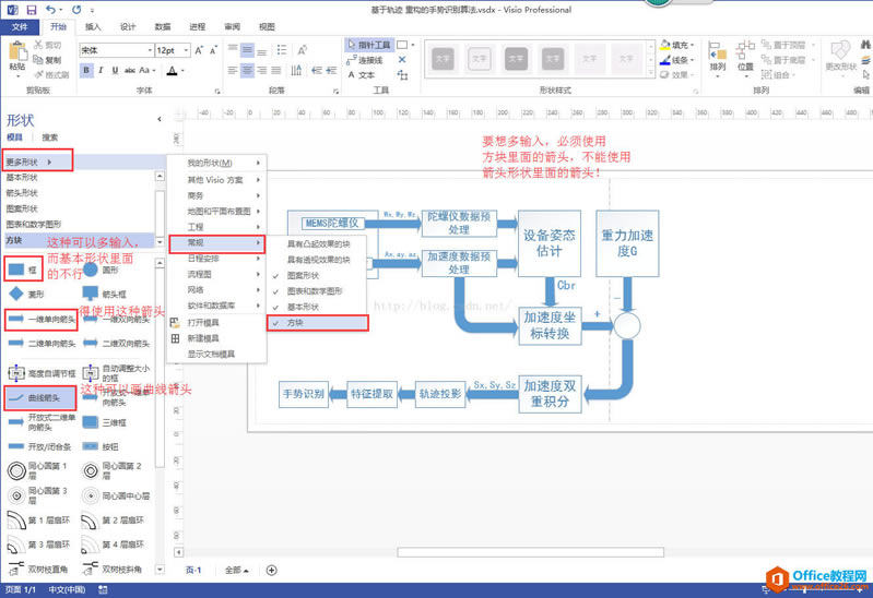 visio 框图多输入的实现教程