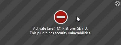 拒绝启用Java