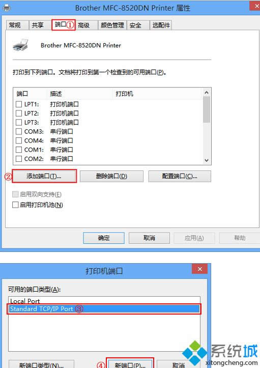 点击添加端口