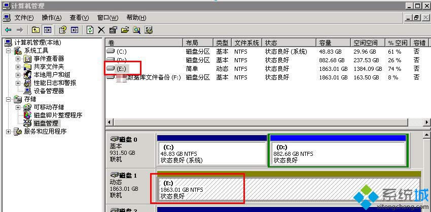 xp系统中打开磁盘管理显示显示状态良好(有危险)的解决方法
